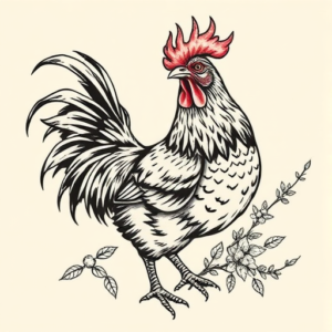 Full-View Chicken Tattoo