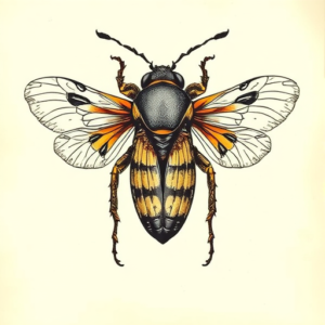 Full-View Cicada Tattoo