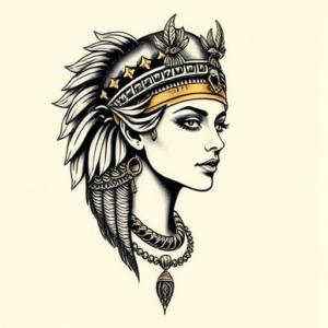 Full-View Cleopatra Tattoo