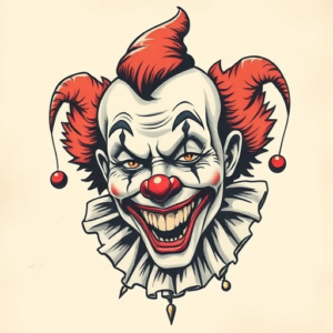 Full-View Clown Tattoo