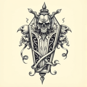 Full-View Coffin Tattoo