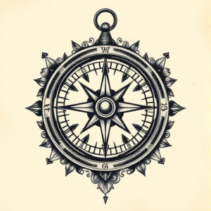 Full-View Compass Tattoo