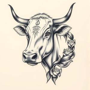 Full-View Cow Tattoo