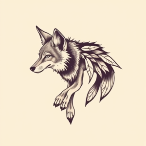 Full-View Coyote Tattoo