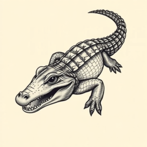 Full-View Crocodile Tattoo