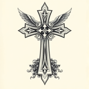 Full-View Cross Tattoo