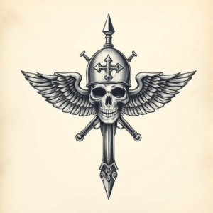 Full-View Crusader Tattoo