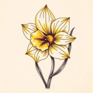 Full-View Daffodil Tattoo