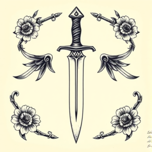 Full-View Dagger Tattoo