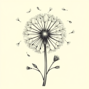 Full-View Dandelion Tattoo