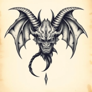 Full-View Demon Tattoo