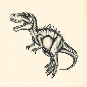 Full-View Dinosaur Tattoo