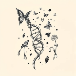 Full-View Dna Tattoo