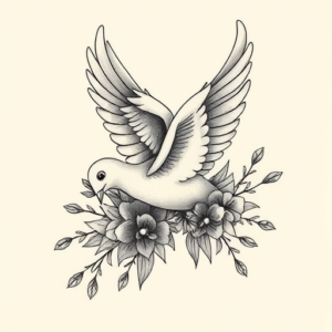 Full-View Dove Tattoo