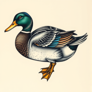 Full-View Duck Tattoo