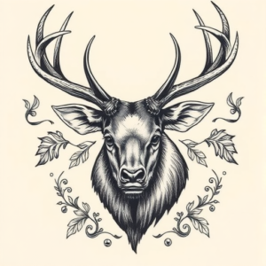 Full-View Elk Tattoo