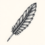 Full-View Feather Tattoo