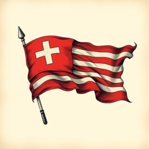 Full-View Flag Tattoo