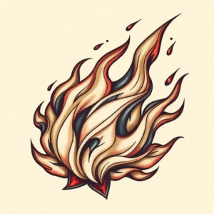 Full-View Flame Tattoo