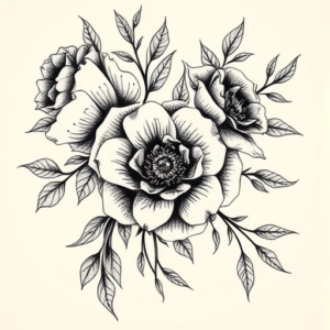Full-View Floral Tattoo