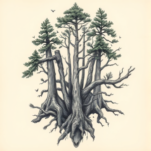 Full-View Forest Tattoo