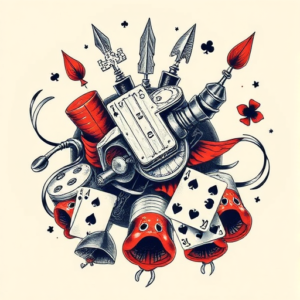 Full-View Gambling Tattoo