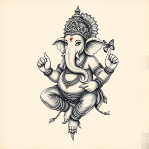 Full-View Ganesha Tattoo