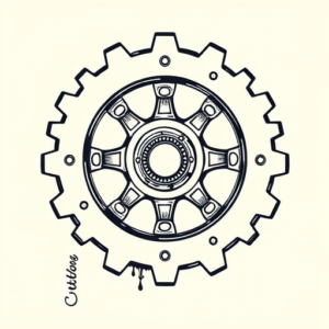 Full-View Gear Tattoo