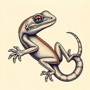 Full-View Gecko Tattoo