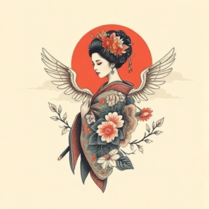 Full-View Geisha Tattoo