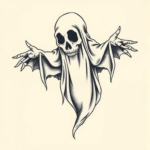 Full-View Ghost Tattoo
