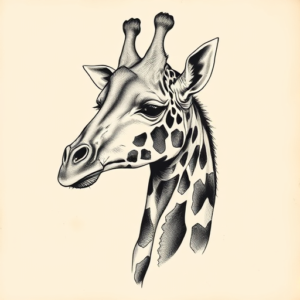 Full-View Giraffe Tattoo