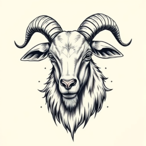 Full-View Goat Tattoo