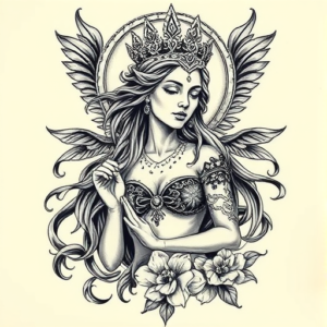 Full-View Goddess Tattoo
