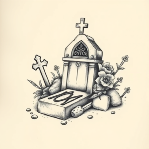 Full-View Graveyard Tattoo