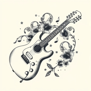 Full-View Guitar Tattoo