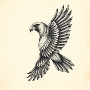 Full-View Hawk Tattoo