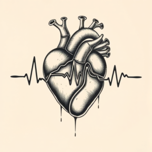 Full-View Heartbeat Tattoo