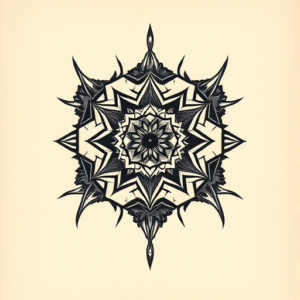 Full-View Hexagon Tattoo