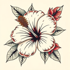 Full-View Hibiscus Tattoo