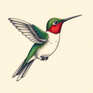 Full-View Hummingbird Tattoo