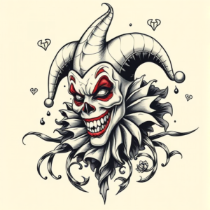 Full-View Jester Tattoo