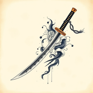 Full-View Katana Tattoo