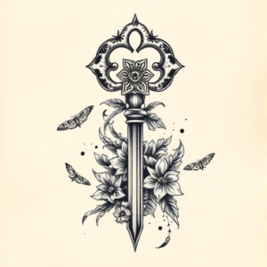 Full-View Key Tattoo