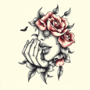 Full-View Kiss Tattoo