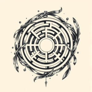 Full-View Labyrinth Tattoo
