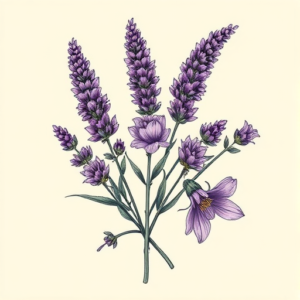 Full-View Lavender Tattoo