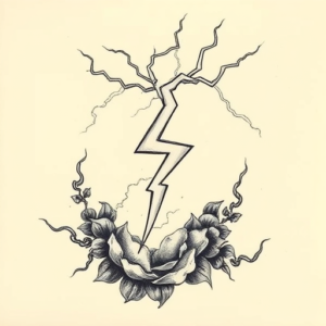 Full-View Lightning Tattoo