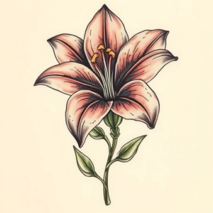 Full-View Lily Tattoo