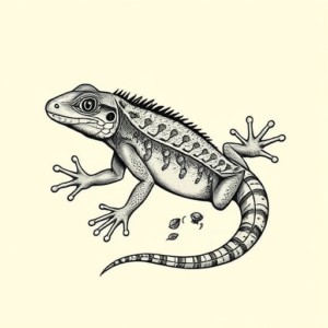 Full-View Lizard Tattoo